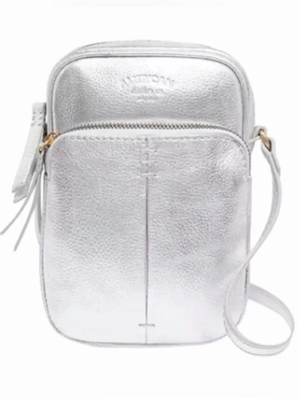 American Leather Company Cleveland Crossbody bag metallic silver